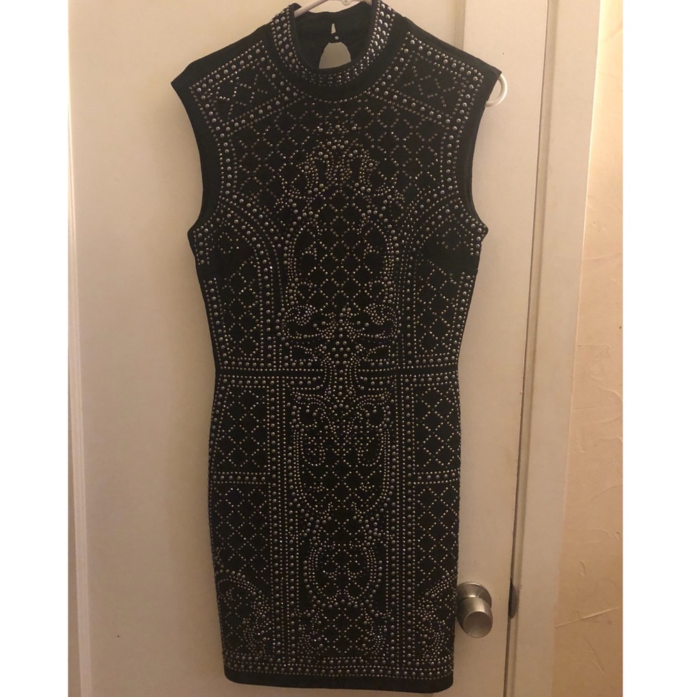 Embellished little black dress